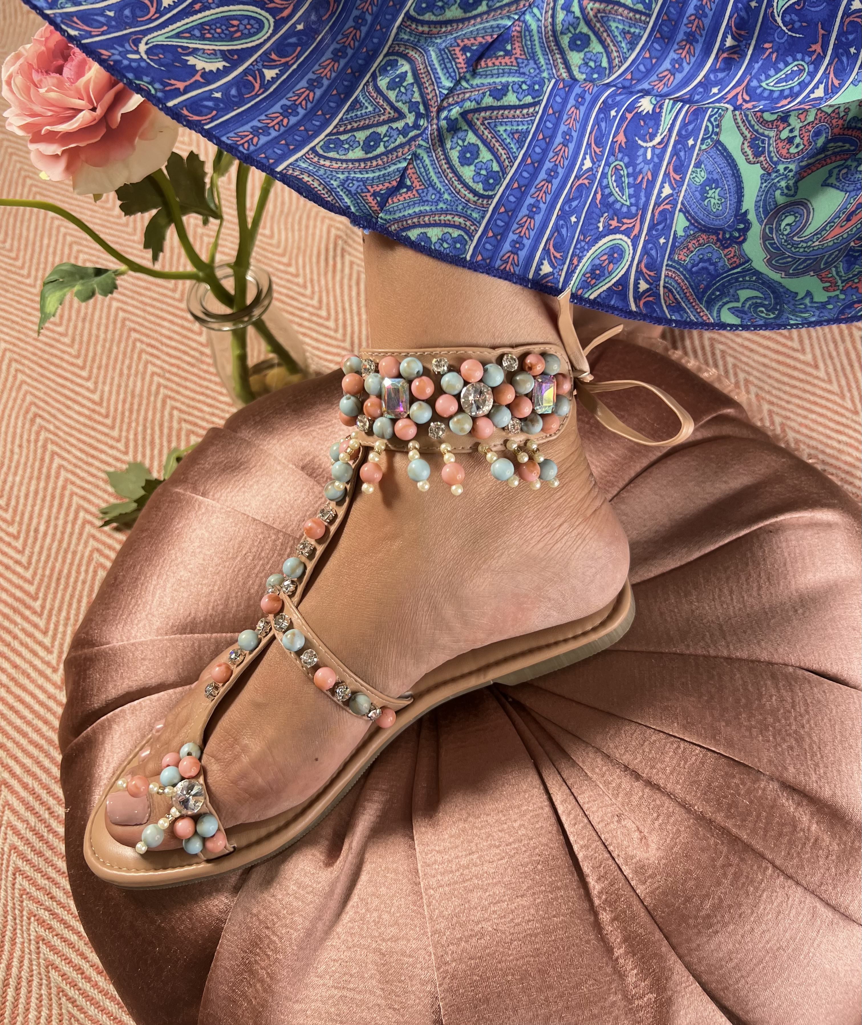Boho Chic Beaded Flats